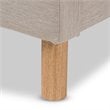 Baxton Studio Samson Upholstered Full Platform Bed in Light Beige