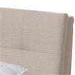 Baxton Studio Adelia Queen Platform Bed in Light Beige and Natural