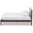Baxton Studio Leyton Queen Platform Bed in Light Gray and Walnut Brown