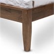 Baxton Studio Leyton Queen Platform Bed in Light Gray and Walnut Brown