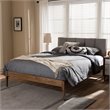 Baxton Studio Ember Queen Platform Bed in Light Gray and Walnut Brown