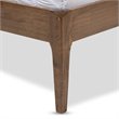 Baxton Studio Ember Queen Platform Bed in Light Gray and Walnut Brown