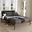 Baxton Studio Clifford King Platform Bed in Gray and Walnut Brown