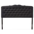 Baxton Studio Lucy Fabric Tufted King Headboard in Dark Gray