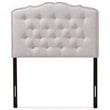 Baxton Studio Lucy Fabric Tufted Twin Headboard in Grayish Beige