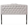 Baxton Studio Lucy Fabric Tufted Full Headboard in Grayish Beige