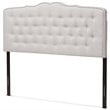 Baxton Studio Lucy Fabric Tufted Full Headboard in Grayish Beige