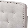 Baxton Studio Lucy Fabric Tufted Queen Headboard in Grayish Beige