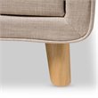 Baxton Studio Jonesy 2 Drawer Linen Upholstered Nightstand in Beige