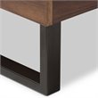 Baxton Studio Mitchell Tufted Queen Platform Bed in Beige and Brown