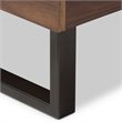 Baxton Studio Mitchell Tufted King Platform Bed in Beige and Brown