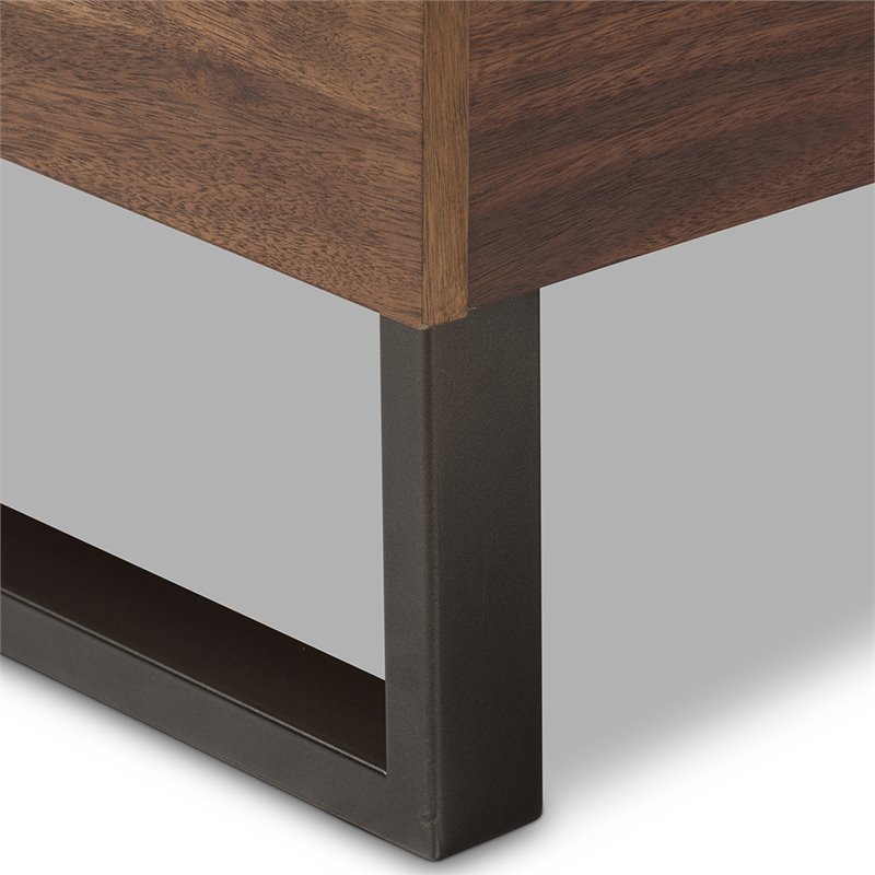 Baxton Studio Mitchell Faux Leather Queen Platform Bed in White