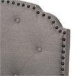 Baxton Studio Lexi Tufted Queen Low Profile Bed in Light Gray