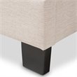 Baxton Studio Emerson Tufted Full Low Profile Bed in Light Beige