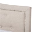 Baxton Studio Emerson Tufted Queen Low Profile Bed in Light Beige