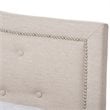 Baxton Studio Emerson Tufted King Low Profile Bed in Light Beige