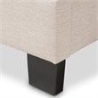 Baxton Studio Emerson Tufted King Low Profile Bed in Light Beige