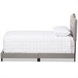 Baxton Studio Emerson Tufted Full Low Profile Bed in Light Gray
