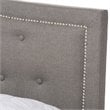 Baxton Studio Emerson Tufted Queen Low Profile Bed in Light Gray