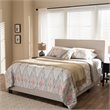 Baxton Studio Hampton Tufted Full Low Profile Bed in Light Beige