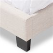 Baxton Studio Hampton Tufted Full Low Profile Bed in Light Beige