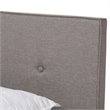 Baxton Studio Hampton Tufted Full Low Profile Bed in Light Gray