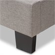 Baxton Studio Hampton Tufted Full Low Profile Bed in Light Gray