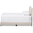 Baxton Studio Cassandra Tufted King Low Profile Bed in Light Beige