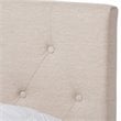 Baxton Studio Cassandra Tufted King Low Profile Bed in Light Beige