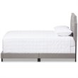 Baxton Studio Willis Tufted Full Low Profile Bed in Light Gray