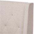 Baxton Studio Adelaide Tufted Queen Platform Bed in Light Beige