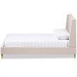 Baxton Studio Adelaide Tufted King Platform Bed in Light Beige