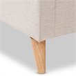 Baxton Studio Adelaide Tufted King Platform Bed in Light Beige