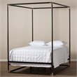 Baxton Studio Eva Queen Metal Canopy Bed in Black