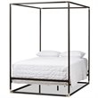 Baxton Studio Eva Queen Metal Canopy Bed in Black