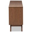 Baxton Studio Hildon 6 Drawer Double Dresser in White and Walnut Brown