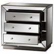 Baxton Studio Edeline Hollywood Regency Glamour Style Mirrored 3-Drawer Cabinet
