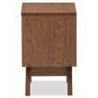 Baxton Studio Hildon 2 Drawer Nightstand in White and Walnut Brown