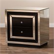 Baxton Studio Cecilia Regency Glamour Style Mirrored 2-Drawer End Table