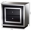 Baxton Studio Cecilia Regency Glamour Style Mirrored 2-Drawer End Table