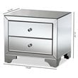 Baxton Studio Farrah Hollywood Regency Glamour Style Mirrored 2-Drawer End Table