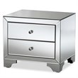 Baxton Studio Farrah Hollywood Regency Glamour Style Mirrored 2-Drawer End Table