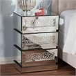 Baxton Studio Sabrina Regency Glamour Style Mirrored 3-Drawer End Table