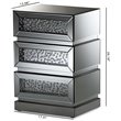 Baxton Studio Sabrina Regency Glamour Style Mirrored 3-Drawer End Table