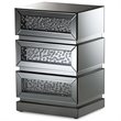 Baxton Studio Sabrina Regency Glamour Style Mirrored 3-Drawer End Table