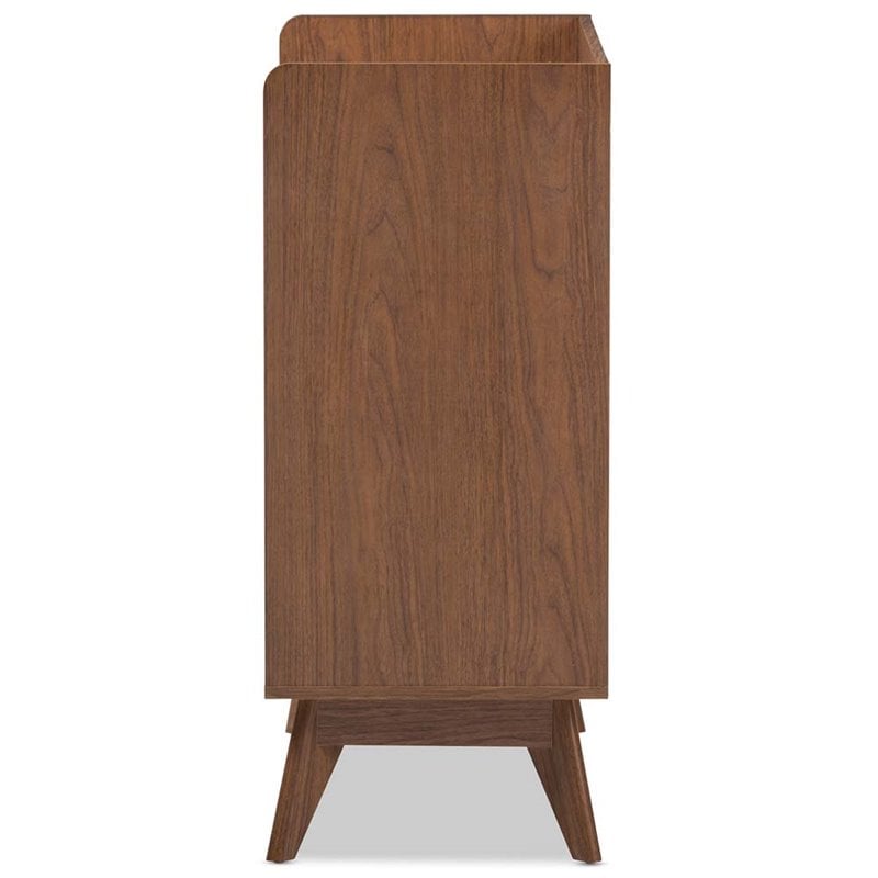 Baxton Studio Brighton 3 Drawer Chest in White and Walnut
