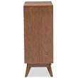 Baxton Studio Calypso 4 Drawer Chest in White and Walnut