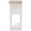 Baxton Studio Dauphine 2 Drawer Wood Nightstand in Weathered Oak White