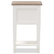 Baxton Studio Dauphine 2 Drawer Wood Nightstand in Weathered Oak White