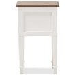 Baxton Studio Dauphine 1 Drawer Wood Nightstand in Weathered Oak White